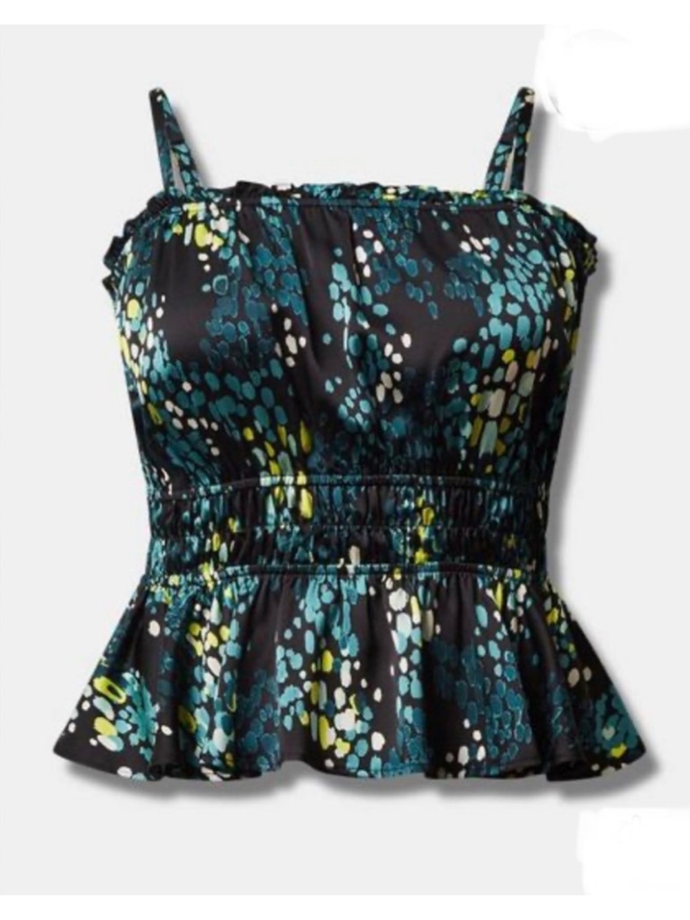 NEW! TORRID Satin Peplum Gathered Waist Square Neck Cami size 6X NWT GORGEOUS